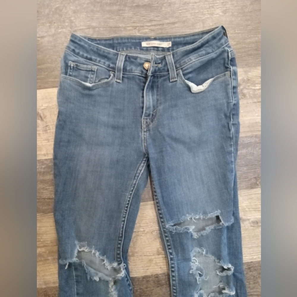 Levi Strauss 535 distressed super skinny 27/28 - Picture 3 of 6